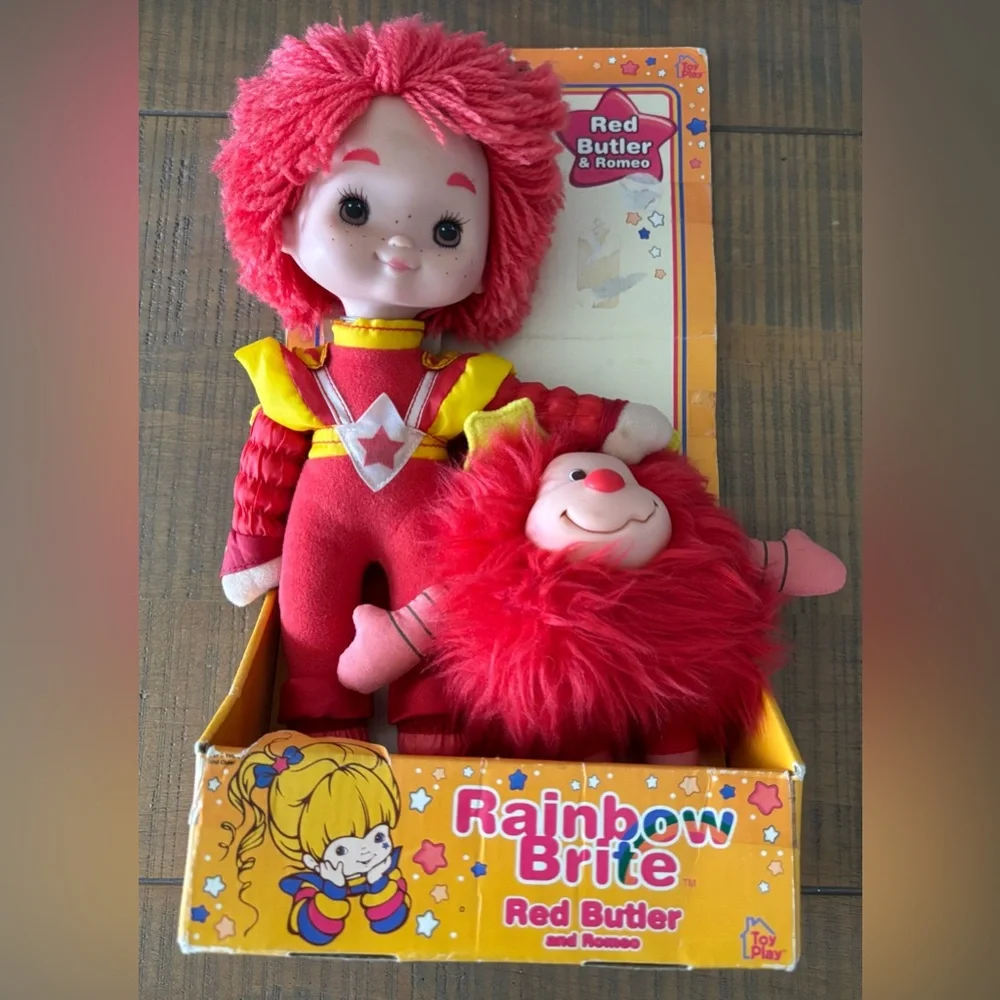 Rainbow Red Butler & Romeo Plush Doll Set - Red and Yellow Accents 2003 - Picture 9 of 13